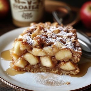 Ciepły i lepki przepis na ciasto kawowe z jabłkami – Cinnamon-Kissed Delight (do pobrania)