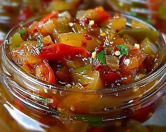 Pickled Pepper and Onion Relish – Downloadable Tangy & Flavorful Condiment Recipe