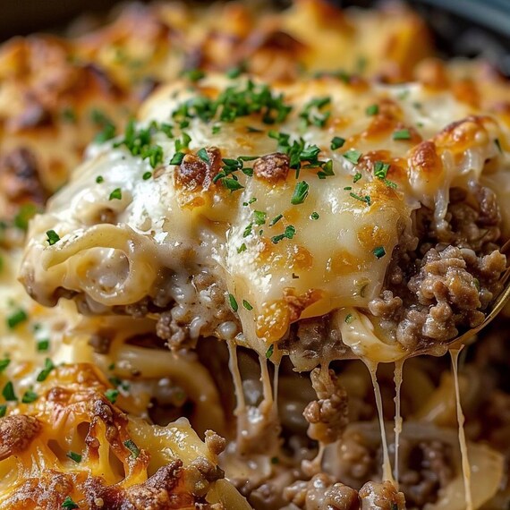 French Onion Ground Beef Casserole – Hearty Savory Downloadable