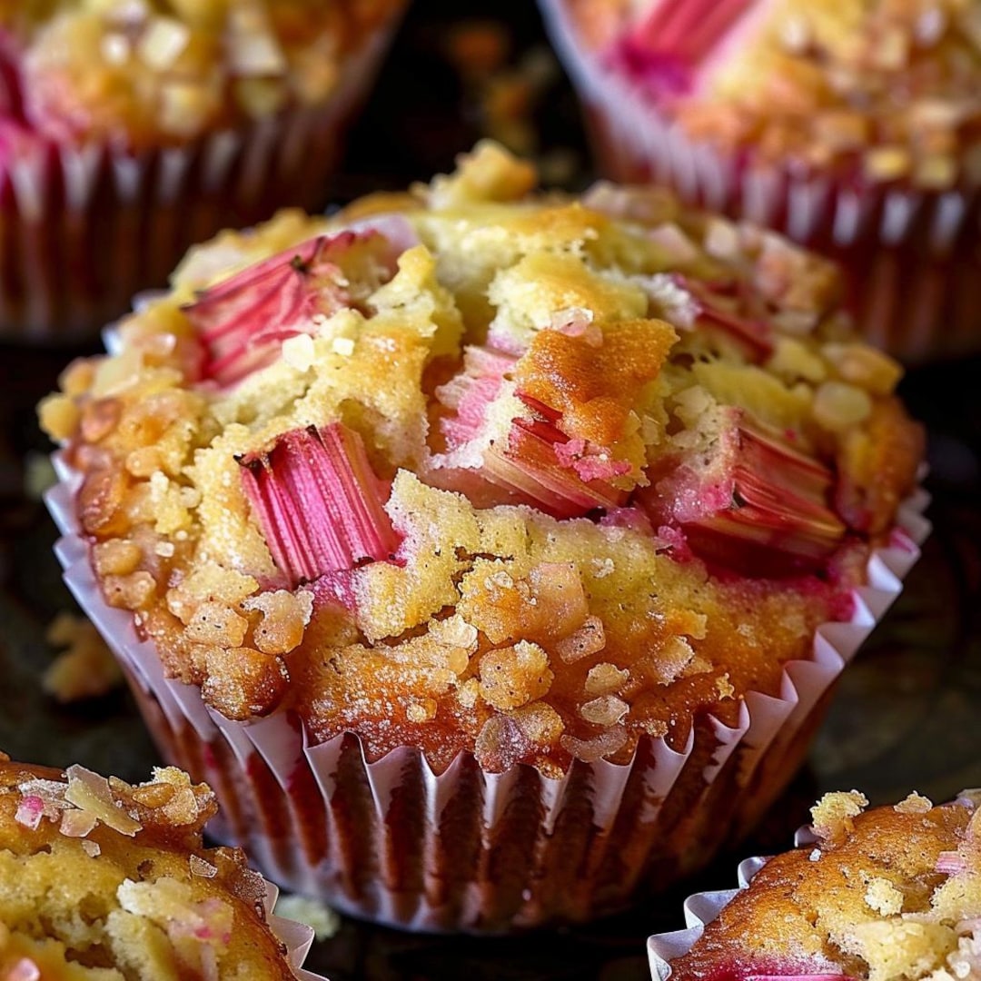 Rhubarb Raspberry Muffins Rhubarb Muffins (free Recipe Download) - Etsy