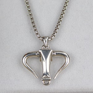 Silver Bull Necklace | Sterling Silver Pendant | Silver Necklace | Bull Jewelry | Animal Necklace | Animal Jewelry | Cow Necklace | Bulls