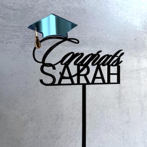 Personalized Graduation Cake Topper: Acrylic Grad Party Decor