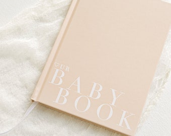 Schwangerschaftstagebuch 2 in 1 Farbe "Baby-Creme" / Babytagebuch zum eintragen unisex Geschenk zur Schwangerschaft