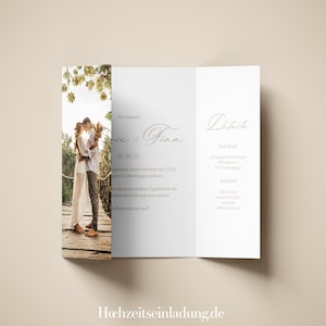 Invito a nozze "Forever Yours" pieghevole con foto e design personalizzato