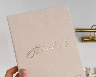 Personalized Family Register *Limited Valentine's Day Edition No. 2* / Family Register - Beige Velvet
