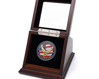 Chez Monett 2" Challenge Coin Display Case 2 Inch Coin Holder