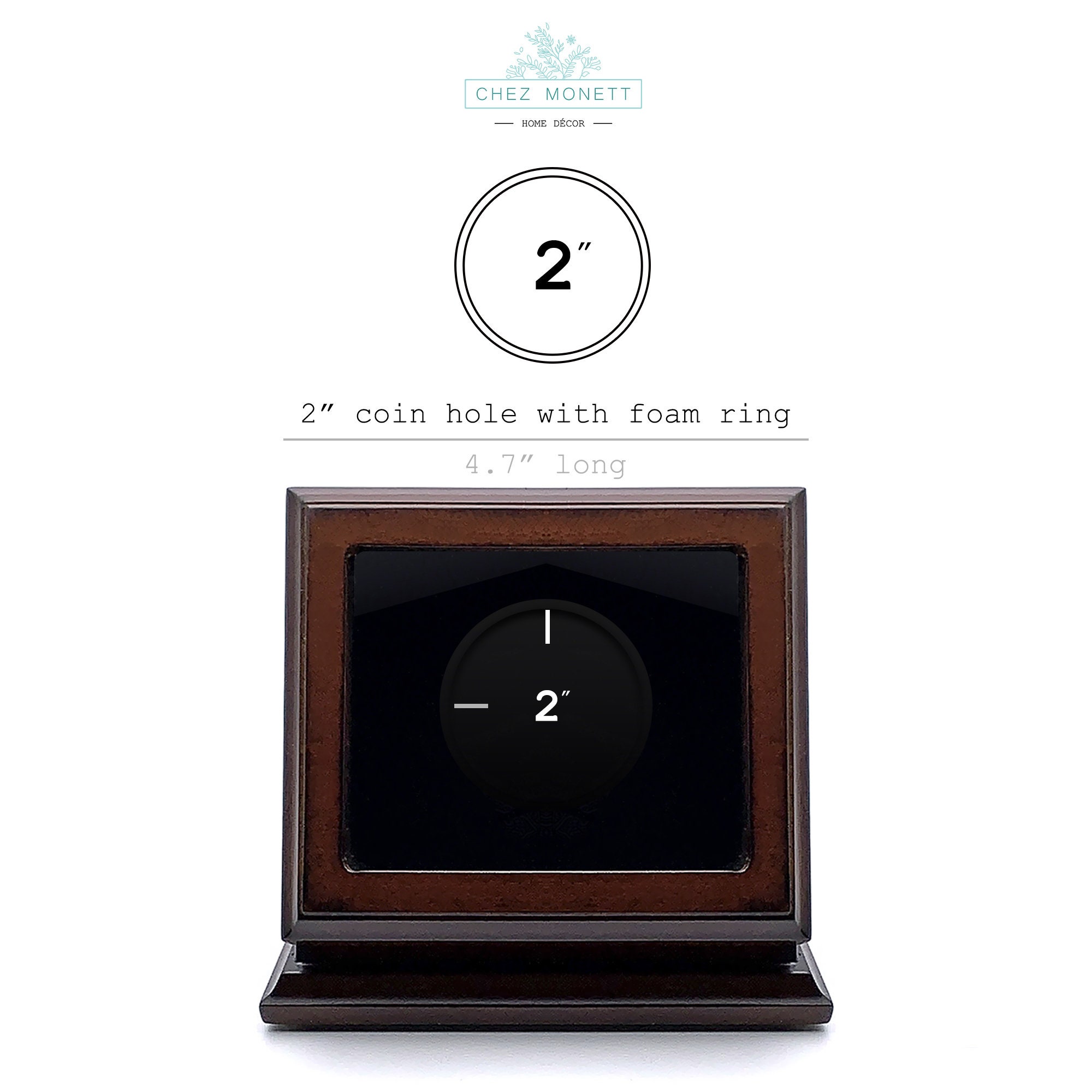 Walnut Challenge Coin Display Case: 2
