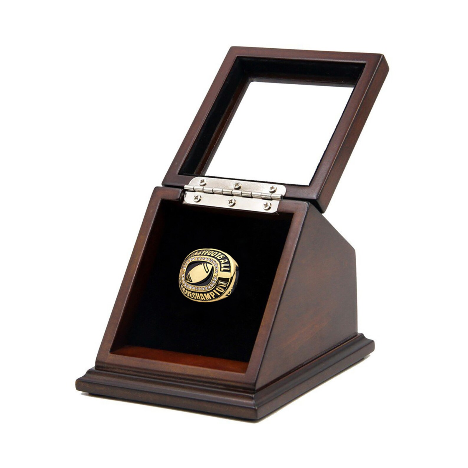 Championship Ring Display Case With Engraving Plate 1 2 3 4 5 6 7 Slot