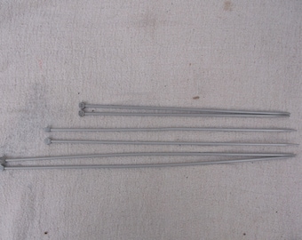 Vintage Aero knitting needles, size 10, 3.25 mm, metal knitting pins