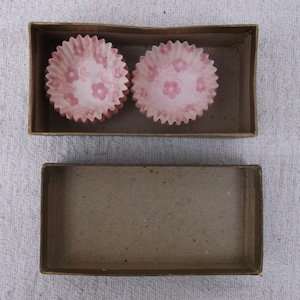 Estuches de pastel vintage, caja dulce de tarjeta, embalaje vintage, caja de cartón