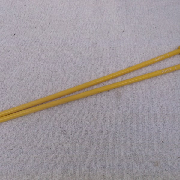 Gelbe Stricknadeln, Kunststoff Stricknadeln, Größe 22, 7 mm