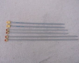 Milward knitting needles, size 8, 4 mm, metal knitting pins