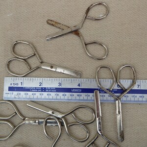 Vintage scissors, paper scissors, round tip scissors, child safe scissors image 6