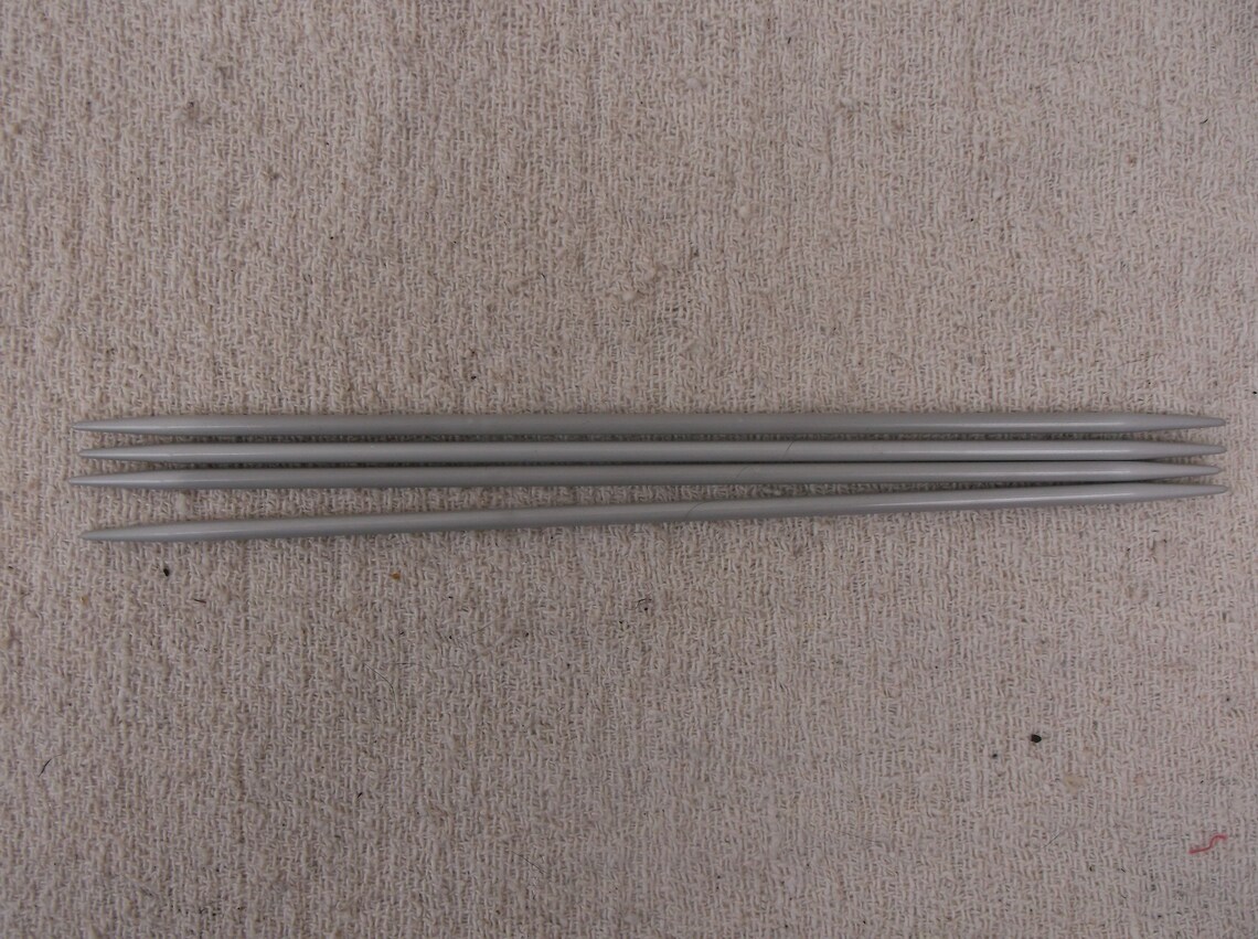 4 Vintage double ended steel knitting needles Etsy