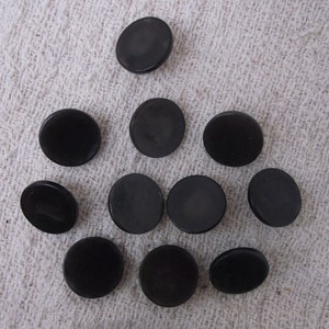 Dark grey buttons, post buttons, vintage buttons, shank buttons