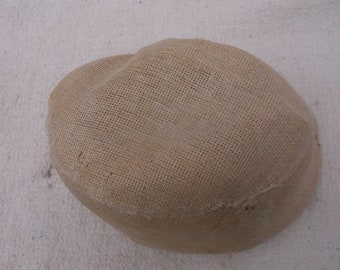 Chapeau blanc, doublure de chapeau, corps de chapeau vintage, rigidener de chapeau de Buckram