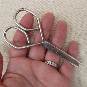 Vintage scissors, paper scissors, round tip scissors, child safe scissors image 5