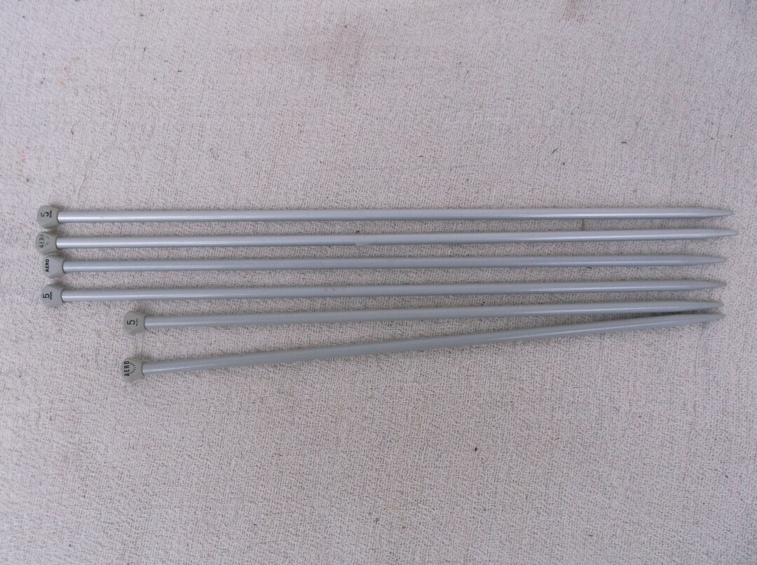 Aero Knitting Needles, Size 6, 5 Mm, Metal Knitting Pins Etsy