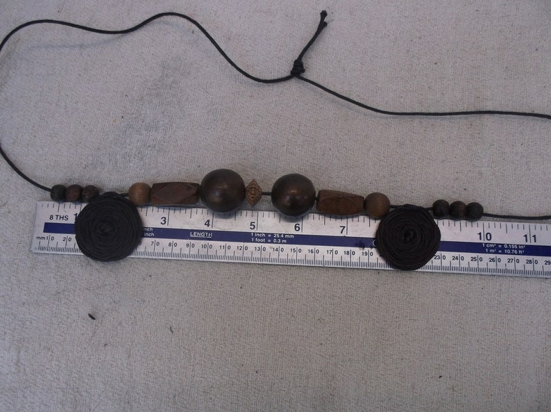 Chunky wooden bead necklace natural beads dressing up jewelry