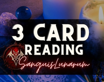 3 Card Psychic Reading w/ The Vampyre Witch - Past, Present, Future or other simple and easy email tarot card reading.