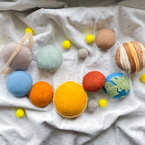 Planet Garland for Nursery - Space Themed Decor for Kids Room