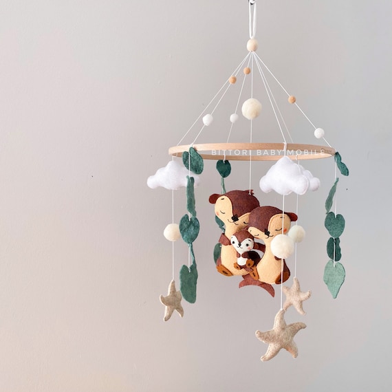 Sea Otter Nursery Mobile With Sea Star. Ocean Nursery Decor With