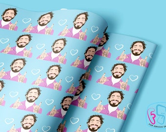 Post Malone Funny Gift Wrapping Paper Sheet| Post Malone - Birthday Gift Wrap| Celebrity Wrapping Paper