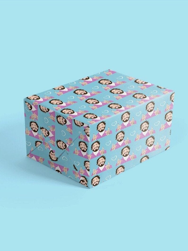 Post Malone Funny Gift Wrapping Paper Sheet Post Malone Birthday Gift Wrap Celebrity Wrapping Paper image 2