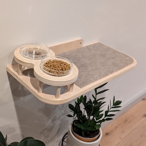 Cat feeder shelf || wall mounted shelf for large cats