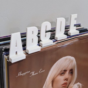 Divisores de álbuns de vinil de A a Z | Divisores alfabéticos para classificar discos de vinil, CDs, filmes, jogos, livros e muito mais!