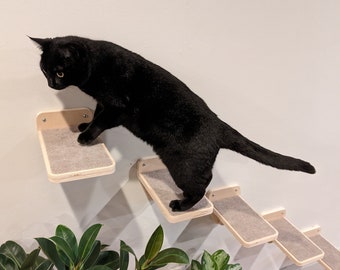 Cat steps, wall mounted cat steps pet furniture. Set of Five (5) Steps