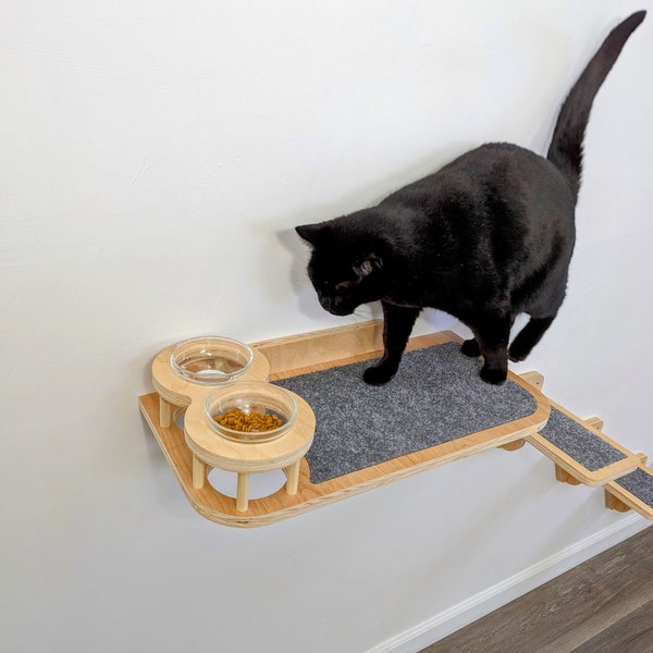 Cat Feeding Shelf Etsy