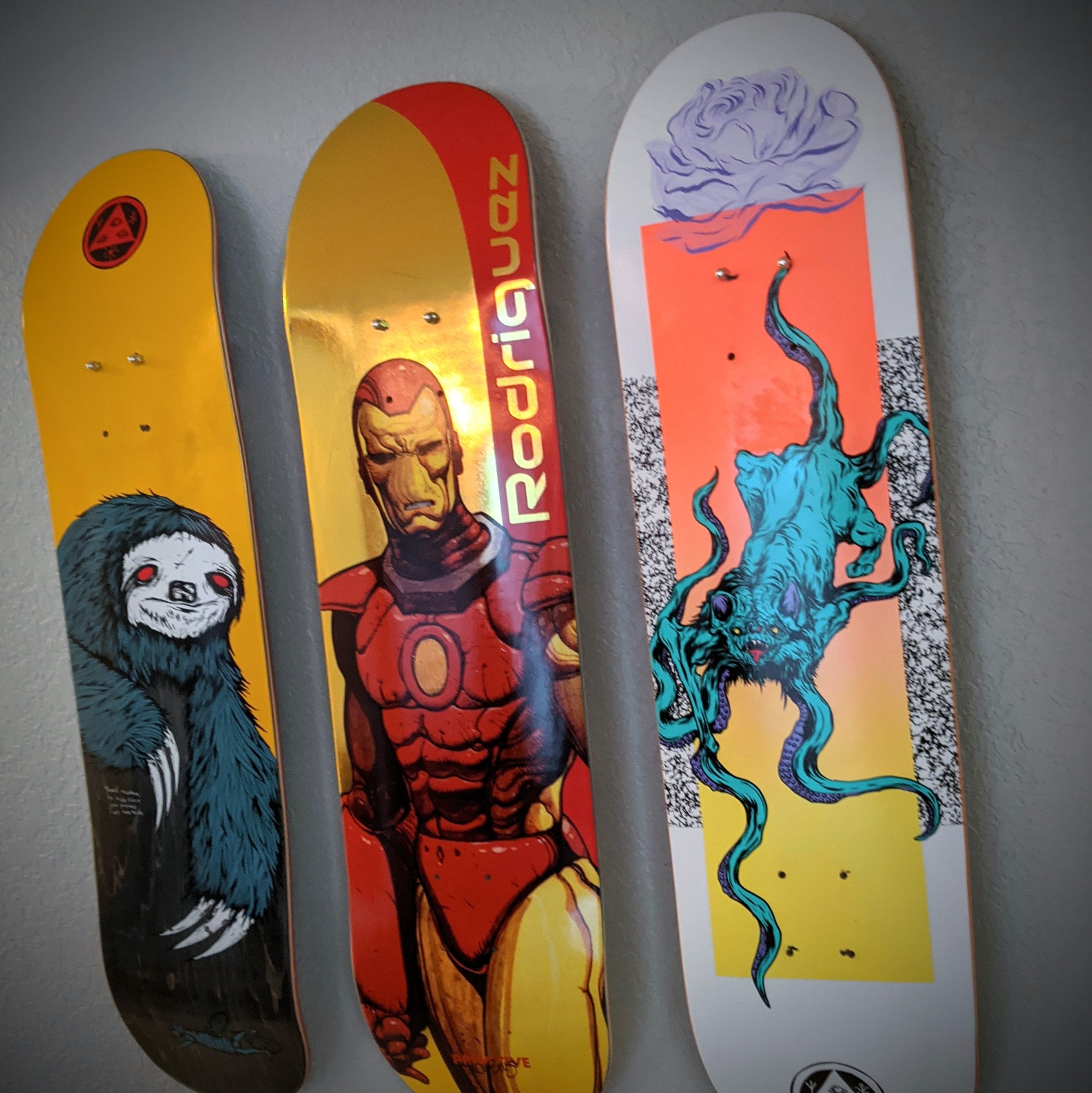 GLOBLELAND 2 Présentoirs Muraux Skateboard En Bois - Étagère De Rangement Et Décoration