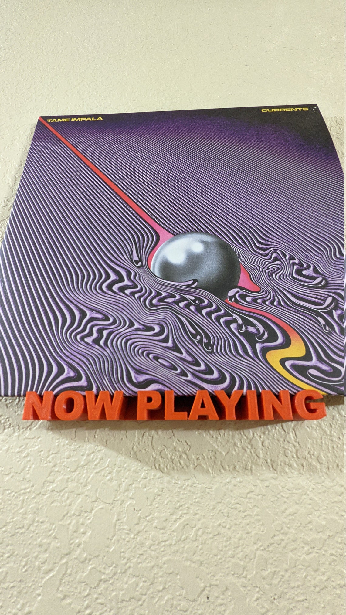 Now Playing wall mounted vinyl record display shelf for your Etsy