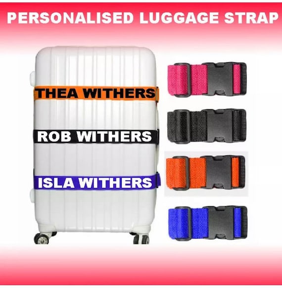 personalised suitcase belts