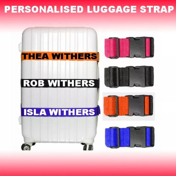Personalised Luggage Strap Etsy UK