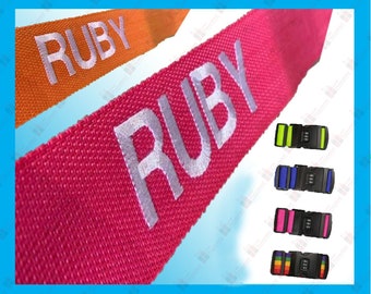 Personalised Luggage Strap Suitcase Embroidered Safe Luggage Belt 5cm wide