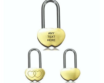 Engraved Love Lock Padlock wedding boyfriend anniversary bridge couple gift