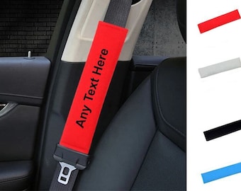 Personalised Seat Belt Shoulder Pads Cover Buckle Safety Cushion Pad Soft Cotton