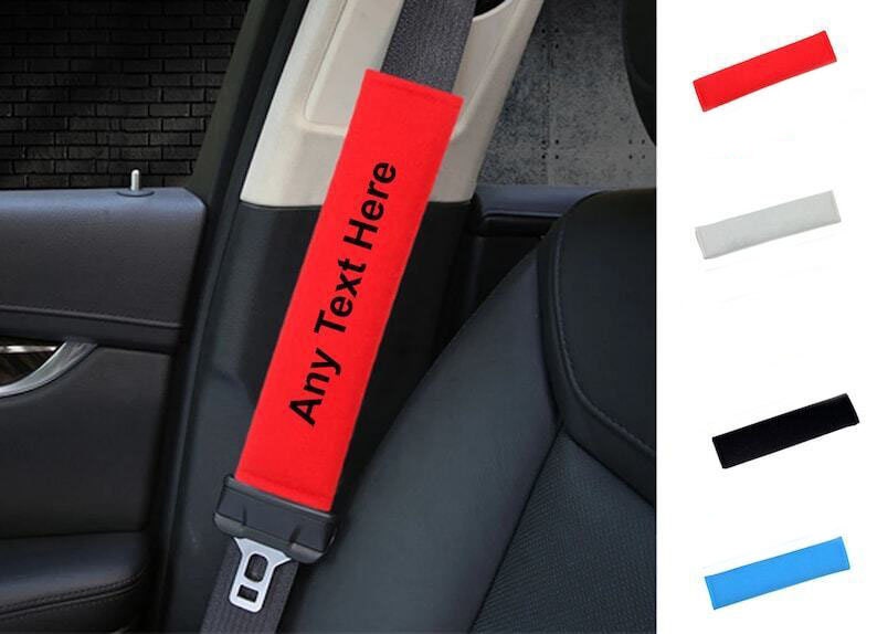 Encell Car Seat Belt Cover: Soft Velvet Shoulder Pad For Comfort & Safety - Gray