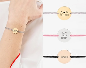 Women Personalized Bracelet, Women Rope Bracelet, Cord Bracelet, Name Women Bracelet, Couple Bracelet, Mother's Day Gift