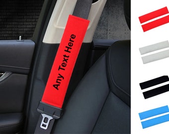 Personalised Seat Belt Shoulder Pads Covers Buckle Safety Cushion Pad Soft Cotton