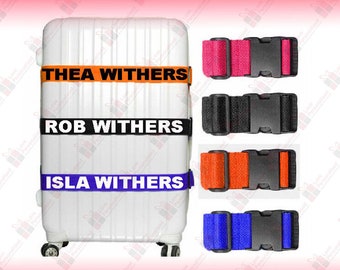 Personalised Luggage Strap Suitcase Printed Safe Luggage Belt 5cm Wide