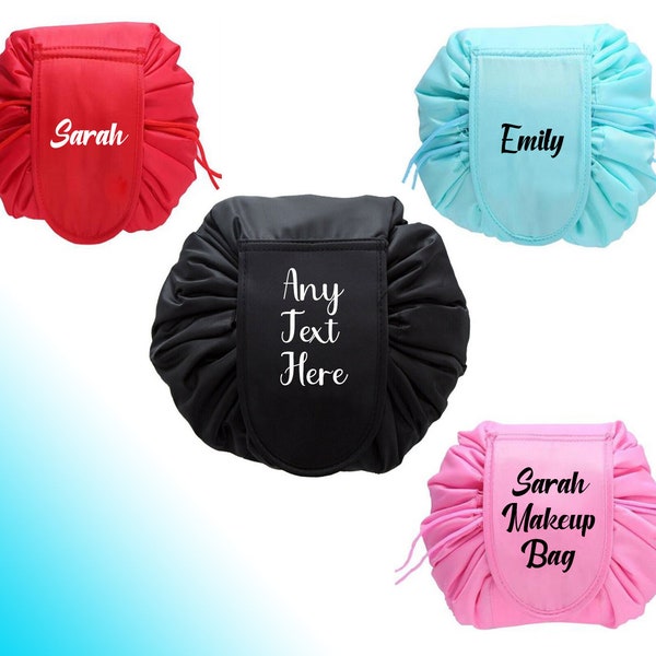 Personalised Makeup Drawstring makeup Bags Travel Cosmetic Storage Make Up Bag