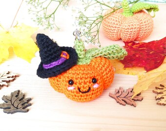 Calabaza de Halloween con cara, llavero, colgante de coche, regalo de Halloween