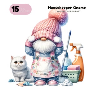 Putzzwerge Aquarell Clipart, Putzzeug PNG (Digitaler Download)