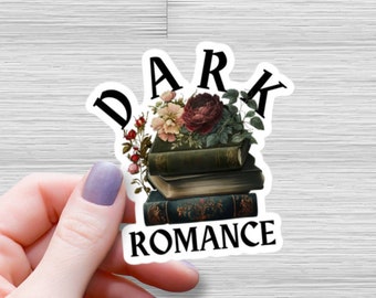 Dark Romance Book Sticker: Gothic Floral Waterproof Vinyl Decal