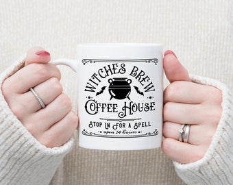Witches Brew Coffee Mug, Witchy Halloween Gift