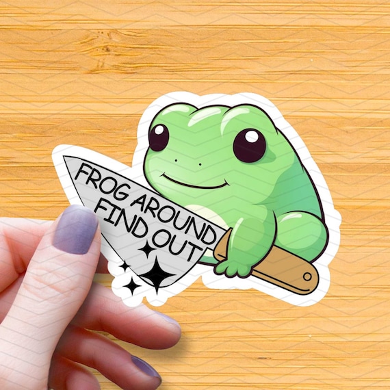 Green Frog Vinyl Sticker – 'The Only Normal Green II' – 10cm, Weatherproof For Car