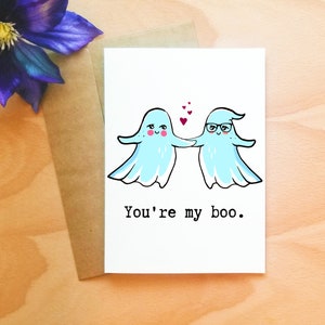 You're My Boo Grußkarte für Ihn Her, Jahrestag, Geburtstag, Halloween, I Love You Boyfriend, Girlfriend, Ehemann, Wife, Nerdy Brillen